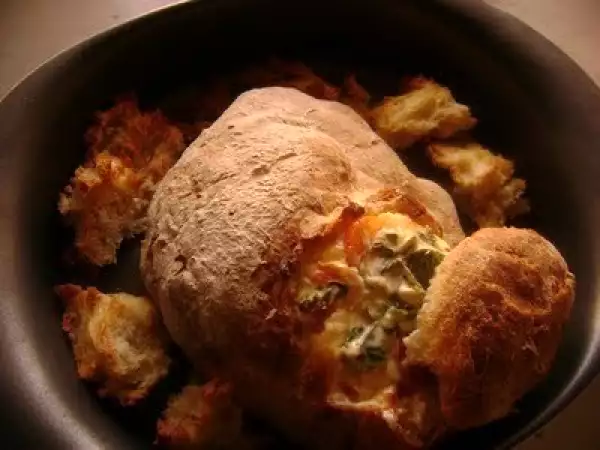 Receita Pão alentejano gratinado
