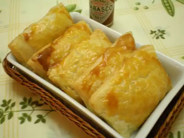 Receita Pastel de massa folhada com recheio de palmito