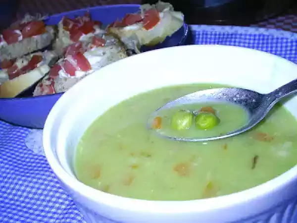 Receita Sopa de ervilhas frescas