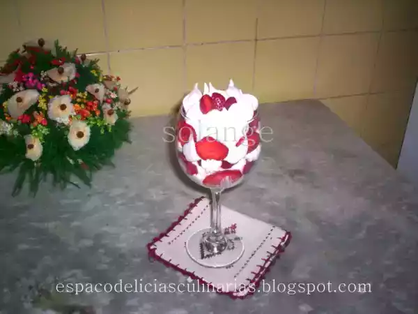 Receita Marshmallow com morangos