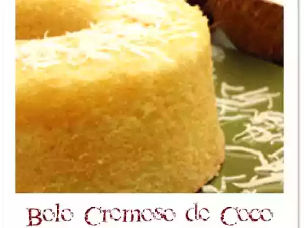 Receita Bolo cremoso de coco