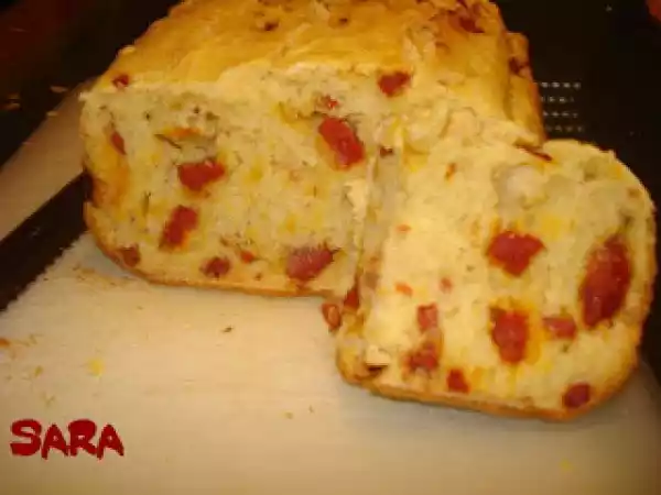 Receita Pão rápido com chouriço
