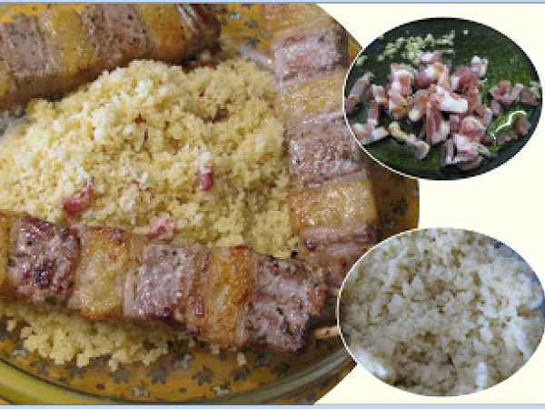 Receita Espetadas de peru com ananás e couscous