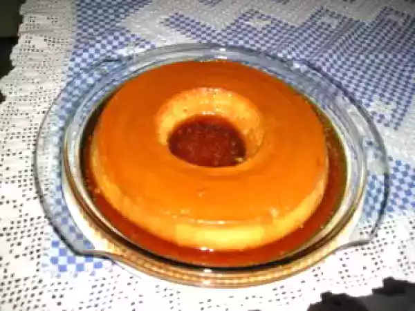 Receita Falso pudim de leite condensado