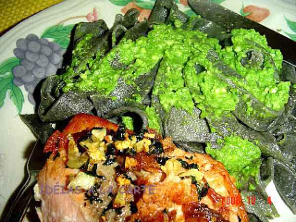Receita Massa ao pesto de rúcula