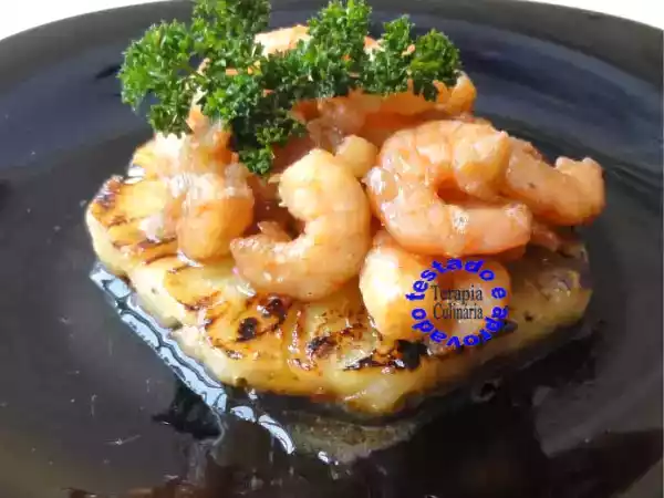 Receita Abacaxi com camarão