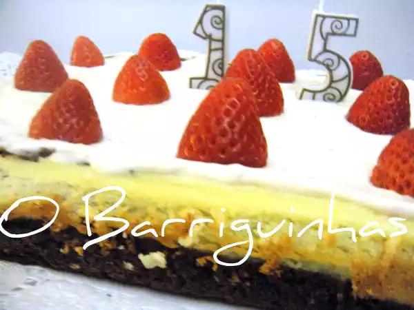 Receita Bolo brownie e cheesecake