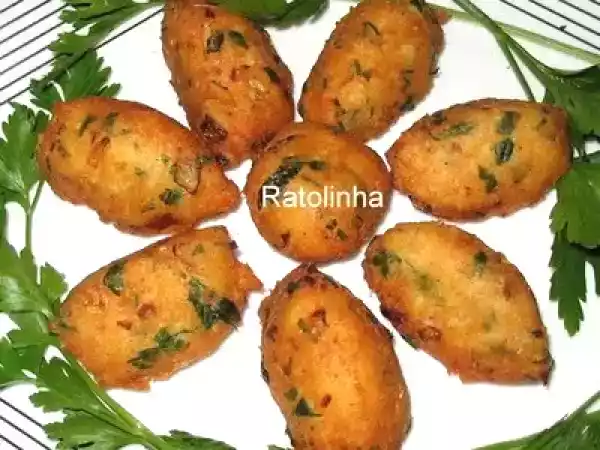 Receita Bolinhos de bacalhau