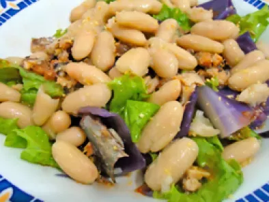 Receita Salada de sardinha com feijão branco