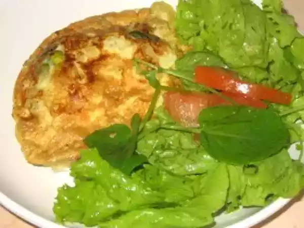 Receita Omelete com ervilhas