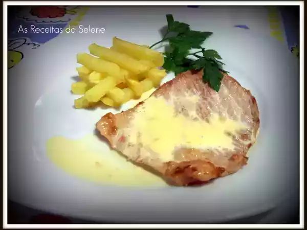 Receita Bifes com natas