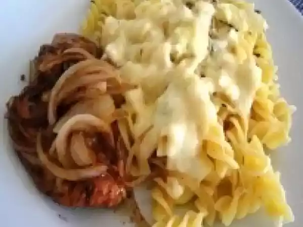 Receita Massa com queijo camembert assado