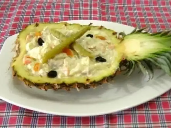 Receita Salada de frango com abacaxi
