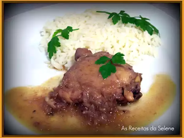 Receita Frango estufado em vinho do porto