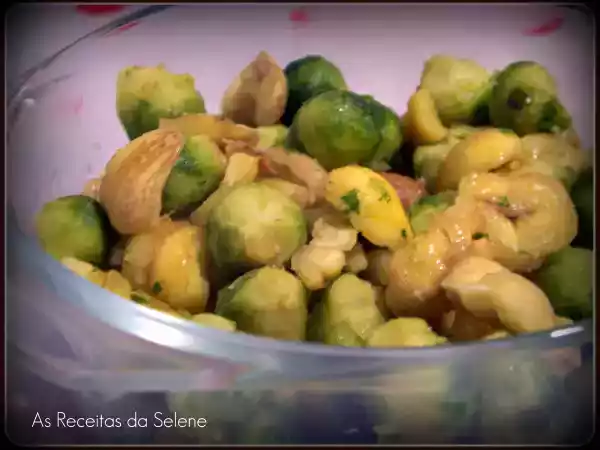 Receita Couves de bruxelas com castanhas