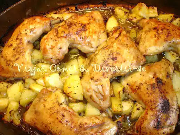 Receita Frango com batatas no forno