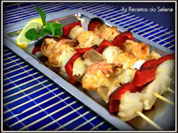 Receita Espetadas de tamboril