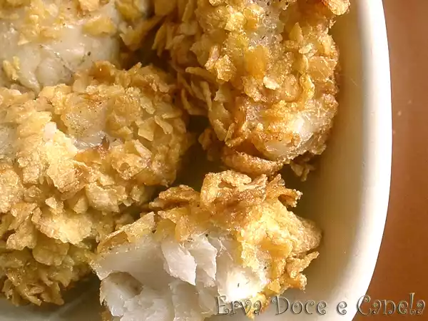 Receita Medalhões de pescada com corn flakes * airfryer