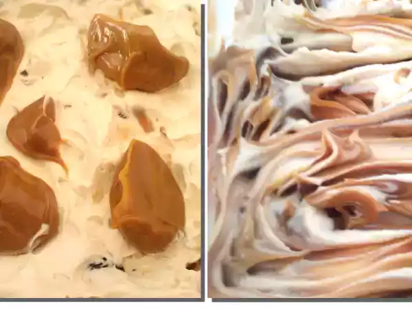 Receita Sorvete de doce de leite com ameixa