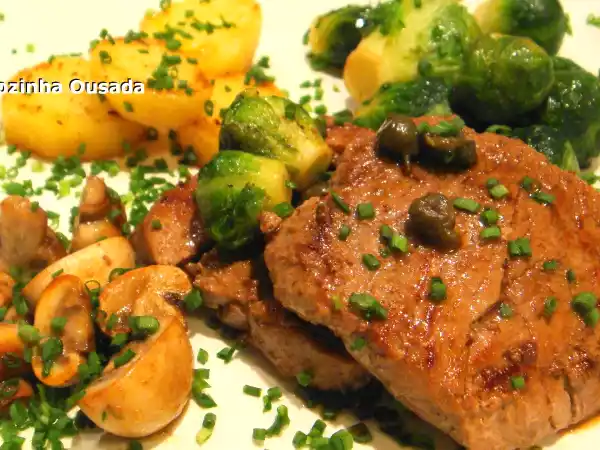 Receita Medalhão de mignon com legumes salteados