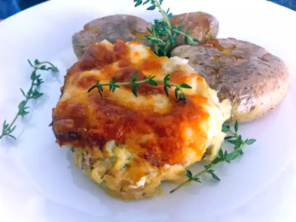 Receita Bacalhau gratinado com batatas ao murro