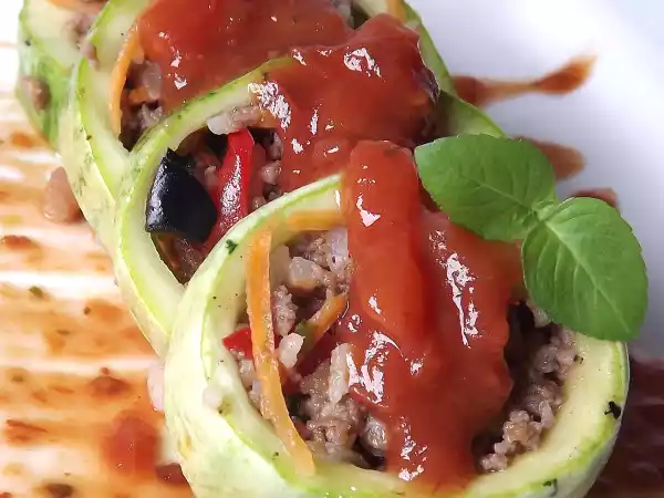 Receita Abobrinha italiana recheada