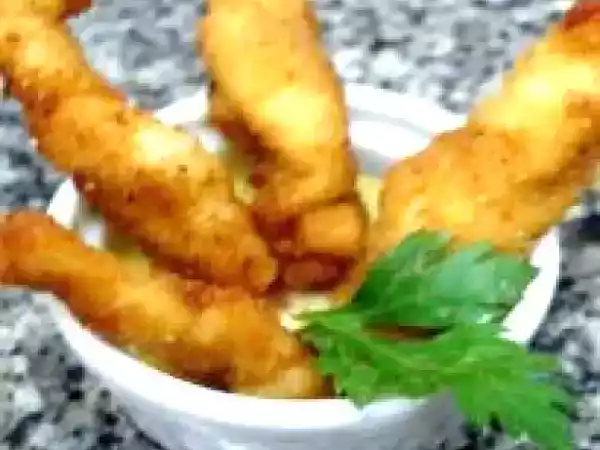 Receita Iscas de frango com molho de laranjas