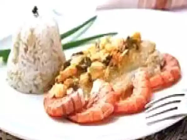 Receita Pescada com camarão