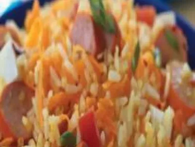 Receita Salada de arroz com salsicha