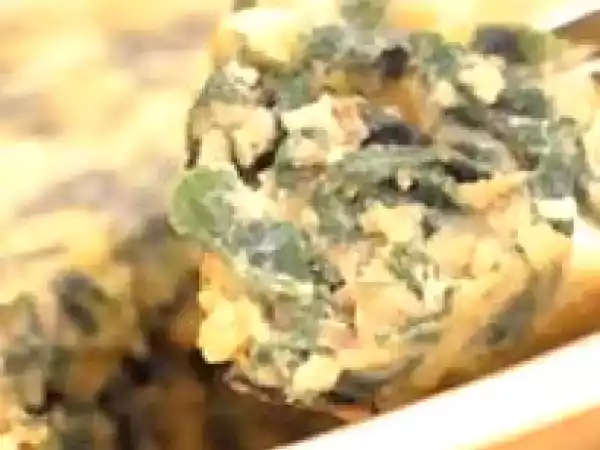 Receita Fritada de roquefort com espinafre