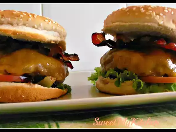 Receita Bacon cheeseburger