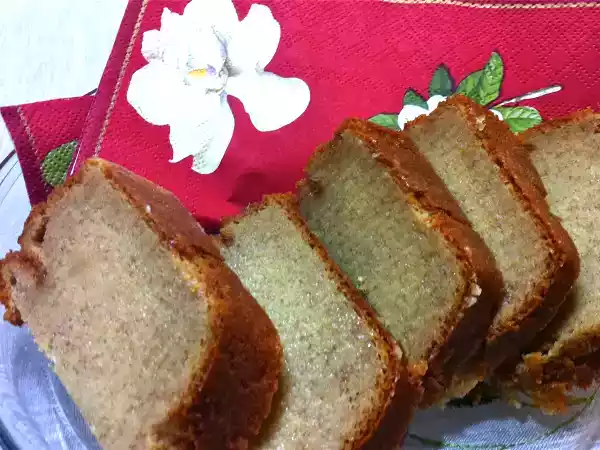 Receita Bolo - pudim de abacate e banana