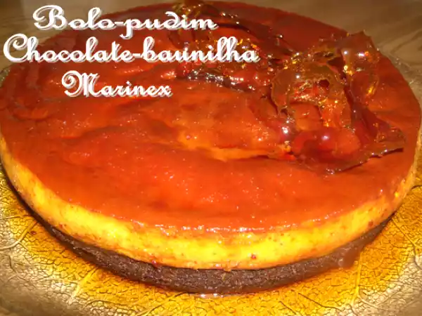 Receita Bolo pudim chocolate baunilha