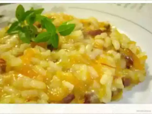 Receita Risoto de abóbora hokaido e passas
