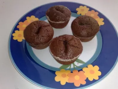 Receita Os muffins de chocolate