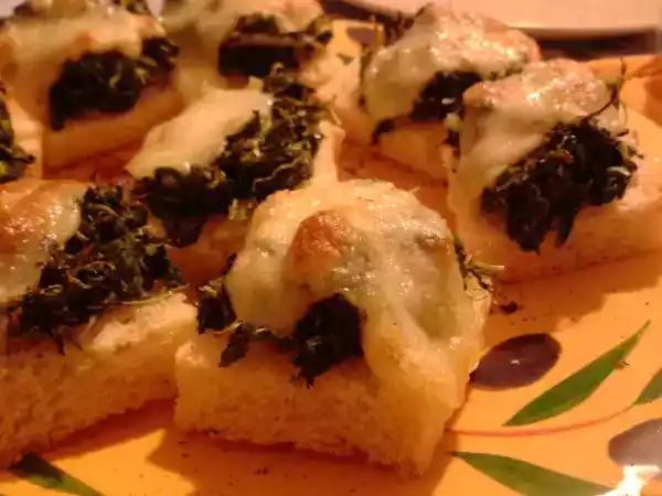 Receita Entrada rápida de grelos e queijo