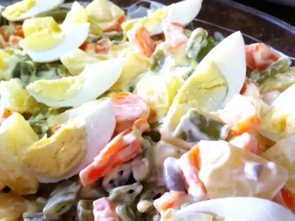 Receita Salada de maionese (salada russa)