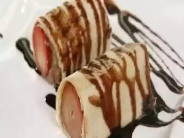 Receita Wrap com creme de morango