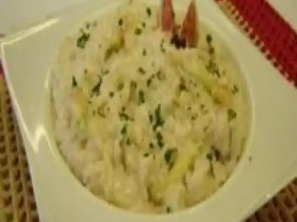 Receita Arroz cremoso com figo e blanquet de peru
