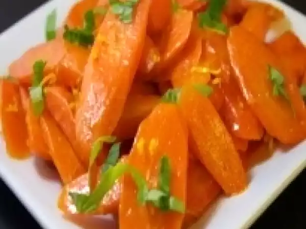 Receita Cenoura com mel e laranja