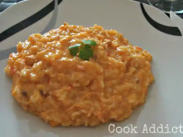 Receita Risotto de salmão e delicias do mar