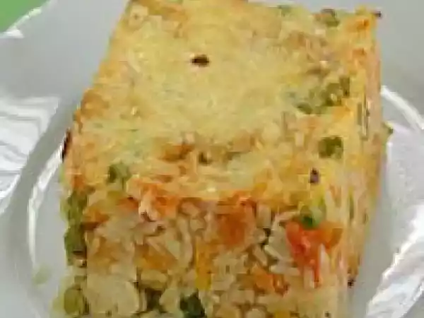 Receita Arroz de forno com bacalhau e ervilha