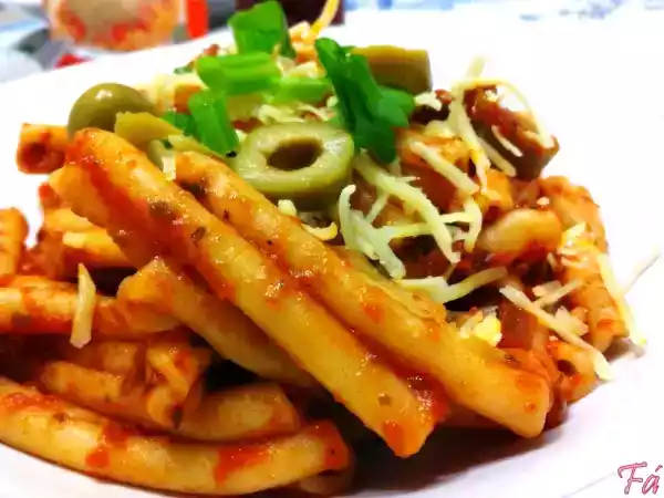 Receita Casarecce com molho ao sugo