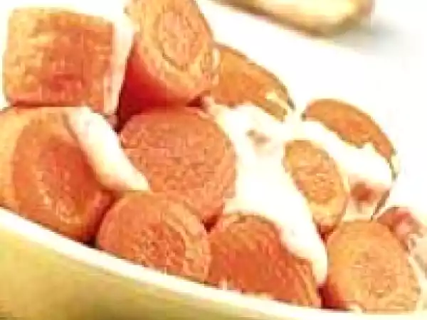 Receita Cenouras assadas com creme de gengibre