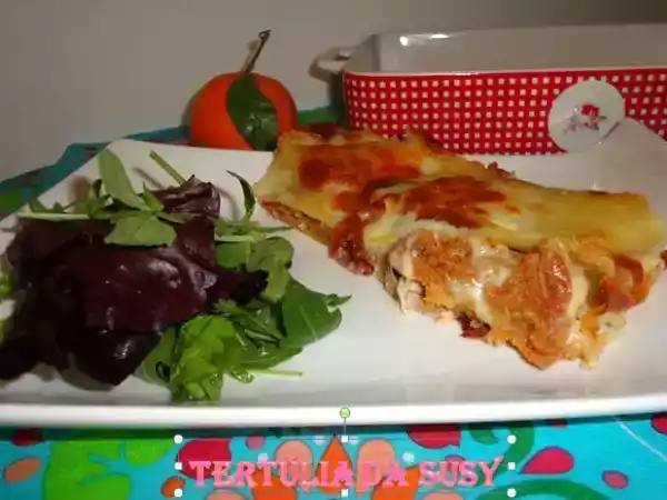 Receita Lasanha de frango e alheira