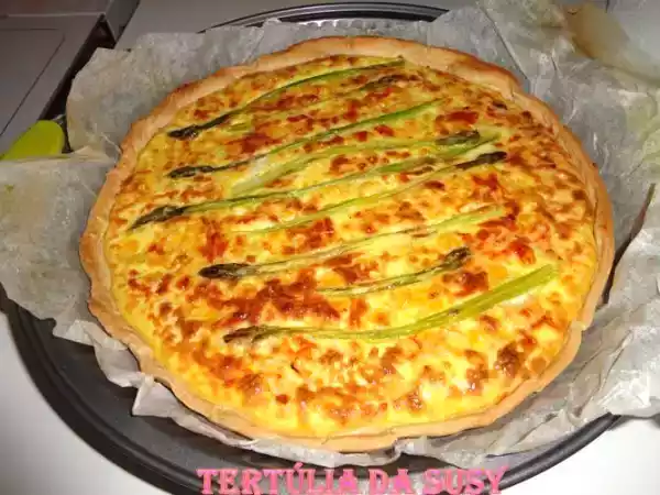 Receita Quiche de fiambre, milho e espargos