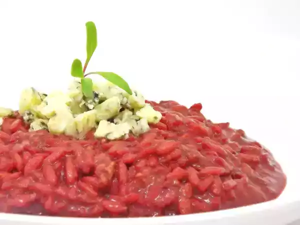 Receita Risoto de beterraba e gorgonzola