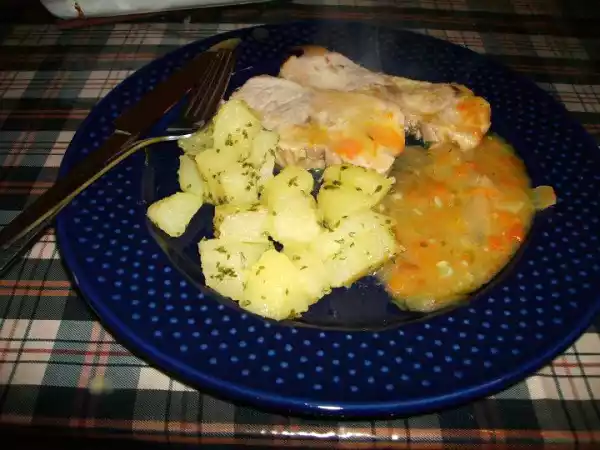 Receita Lombo de porco com molho de cerveja.