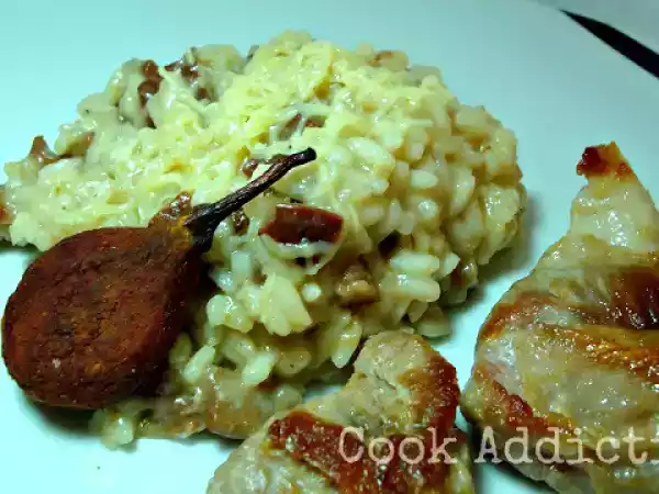 Receita Secretos de porco & risotto de pêra seca