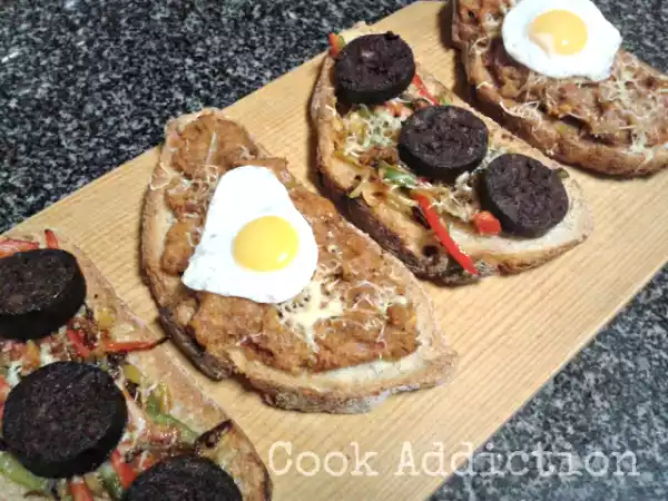Receita Bruschetta de alheira & bruschetta de morcela